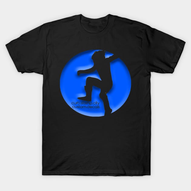 Curb Stomp- Blue T-Shirt by SrikSouphakheth